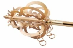 Bâton Zen Khakkara Démontable (12 Anneaux), Inox Doré 4 Bâton Zen Khakkara Démontable (12 Anneaux), Inox Doré -Boutique Kali Escrima baton zen khakkara demontable inox dore 2