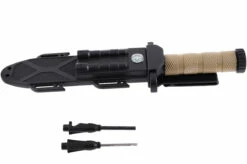 Couteau De Survie & Combat, Avec Accessoires (19 Cm) 5 Couteau De Survie & Combat, Avec Accessoires (19 Cm) -Boutique Kali Escrima couteau de survie vert etui avec boussole pierre a aiguiser sifflet 19 cm 3