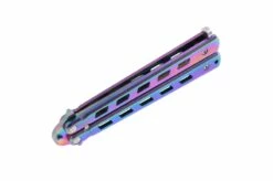 Couteau Papillon, Acier Inoxydable - Iridescent (22 Cm) -Boutique Kali Escrima couteau papillon acier inoxydable iridescent 22 cm 3