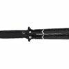 Couteau Papillon, Noir Avec Motifs - Acier Inoxydable (20cm) -Boutique Kali Escrima couteau papillon acier motifs noir 20cm