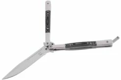Couteau Papillon - Bois & Acier Inoxydable (22.5cm) -Boutique Kali Escrima couteau papillon bois acier 23cm 4