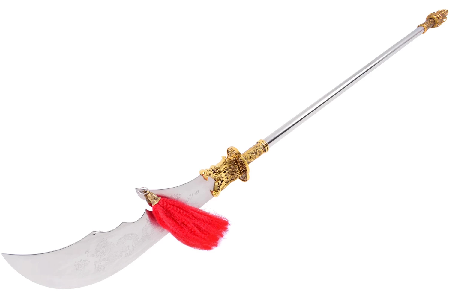 Hallebarde Démontable Guan Dao, Xin Guan Yue Dorée - Rigide Hallebarde Démontable Guan Dao, Xin Guan Yue Dorée - Rigide -Boutique Kali Escrima hallebarde demontable guan dao xin guan yue doree rigide 2