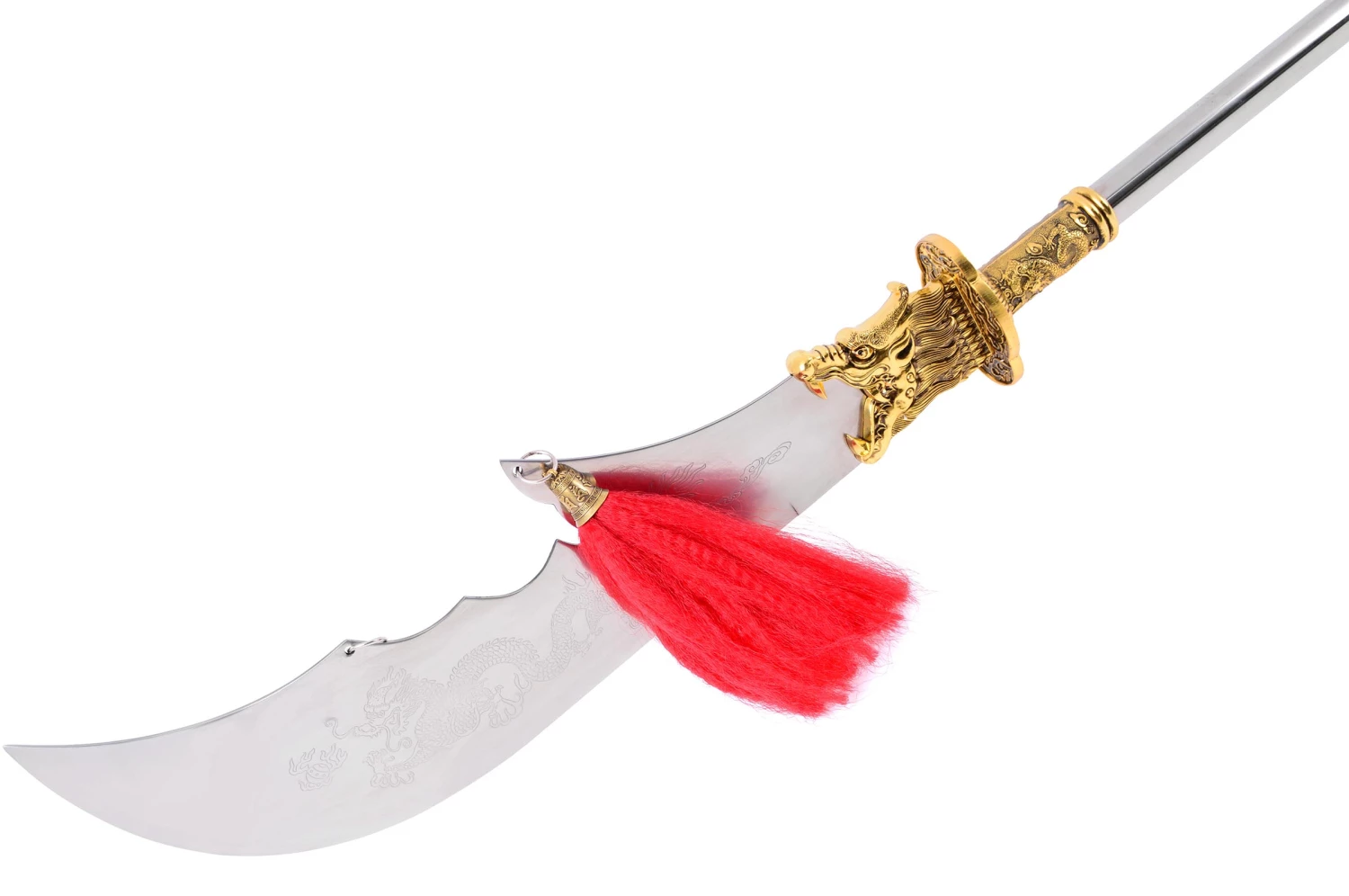 Hallebarde Démontable Guan Dao, Xin Guan Yue Dorée - Rigide Hallebarde Démontable Guan Dao, Xin Guan Yue Dorée - Rigide -Boutique Kali Escrima hallebarde demontable guan dao xin guan yue doree rigide 3