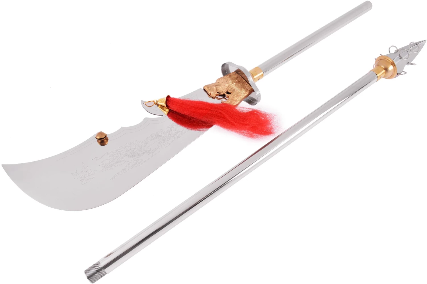 Hallebarde Démontable Guan Dao, Manche inox - Rigide Hallebarde Démontable Guan Dao, Manche Inox - Rigide -Boutique Kali Escrima hallebarde guan dao 1 1