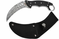 Karambit, Black & White Damascus, 22 Cm