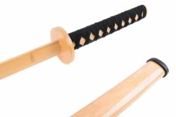 Katana Avec Fourreau, Entraînement - Bambou Naturel -Boutique Kali Escrima katana bambou naturel shenlong 4