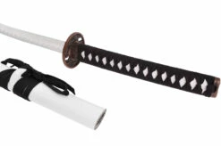 Katana Iaïto Dragon Doré, Blanc & Tressage Noir -Boutique Kali Escrima katana iaito dragon dore blanc tressage noir 4