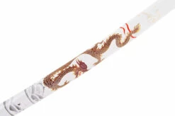 Katana Iaïto Dragon Doré, Blanc & Tressage Noir -Boutique Kali Escrima katana iaito dragon dore blanc tressage noir 8