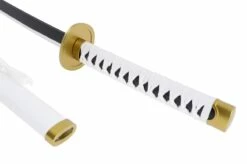 Katana Réaliste Blanc, Garde Ronde, Baohu - Réplique Bambou -Boutique Kali Escrima katana realiste blanc garde ronde baohu replique bambou 3