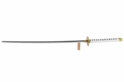 Katana Réaliste Blanc, Garde Ronde, Baohu - Réplique Bambou -Boutique Kali Escrima katana realiste blanc garde ronde baohu replique bambou 5