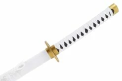Katana Réaliste Blanc, Garde Ronde, Baohu - Réplique Bambou -Boutique Kali Escrima katana realiste blanc garde ronde baohu replique bambou 9
