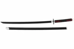 Katana Réaliste, Poignée Rouge, Baohu - Réplique Bambou