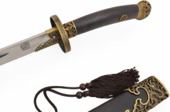 Sabre De La Dynastie Qing - Acier Damas, Rigide Aiguisé 4 Sabre De La Dynastie Qing - Acier Damas, Rigide Aiguisé -Boutique Kali Escrima sabre de la dynastie qing acier damas rigide aiguise 2