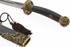 Sabre De La Dynastie Qing - Acier Damas, Rigide Aiguisé 5 Sabre De La Dynastie Qing - Acier Damas, Rigide Aiguisé -Boutique Kali Escrima sabre de la dynastie qing acier damas rigide aiguise 3