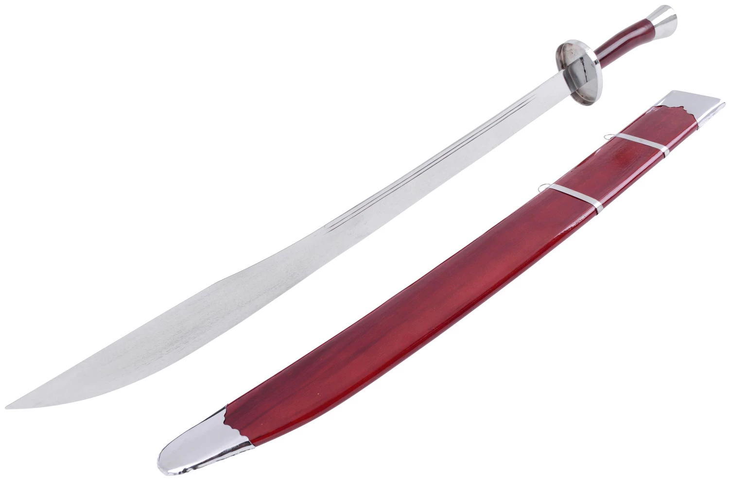Sabre Entraînement Kungfu, Avec Fourreau, Rouge/Argent - Semi Flexible Sabre Entraînement Kungfu, Avec Fourreau, Rouge/Argent - Semi Flexible -Boutique Kali Escrima sabre entrainement kungfu avec fourreau rougeargent semi flexible 1