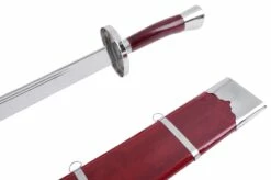 Sabre Entraînement Kungfu, Avec Fourreau, Rouge/Argent - Semi Flexible 4 Sabre Entraînement Kungfu, Avec Fourreau, Rouge/Argent - Semi Flexible -Boutique Kali Escrima sabre entrainement kungfu avec fourreau rougeargent semi flexible 2