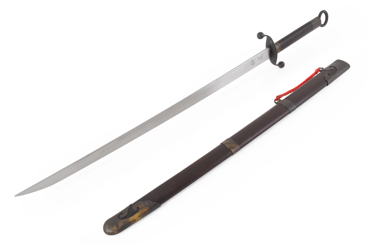 Sabre Traditionnel Tai Chi Style Chen (Haut De Gamme, Noir) - Rigide 4 Sabre Traditionnel Tai Chi Style Chen (Haut De Gamme, Noir) - Rigide – Image 2