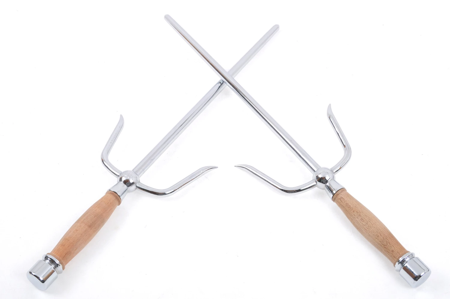 Sai Rond, Poignée wengé - Inox Sai Rond, Poignée Wengé - Inox -Boutique Kali Escrima sai rond poignee bois inox 1