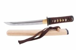 Tanto Fudoshin, Bois Naturel - Lame à Gorge, Aiguisée